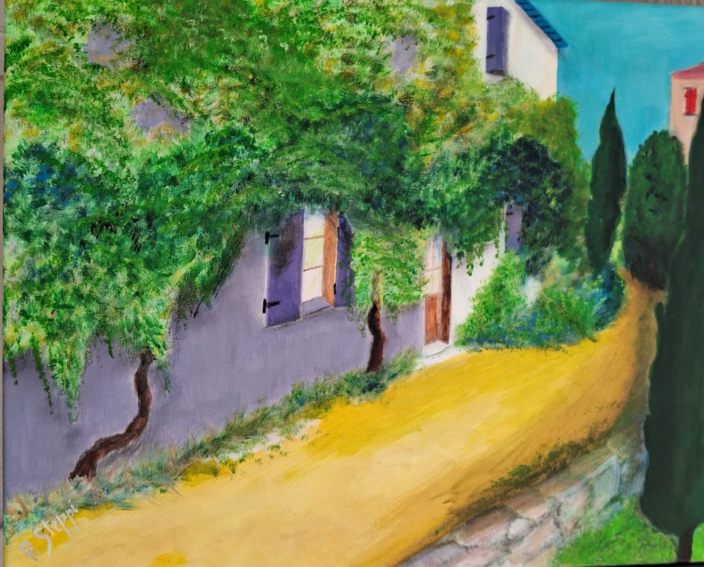 Mittagsruhe am Sonnenweg – Acryl auf Leinwand von Patrizia Steppi